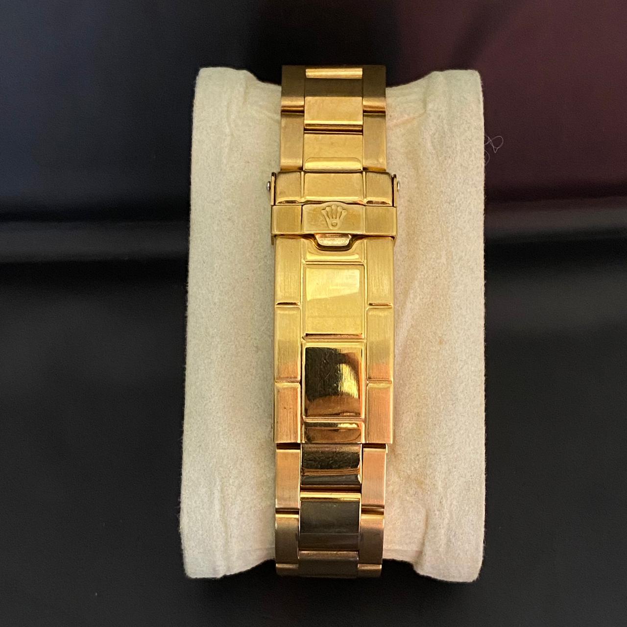 RARE Bulova Perpetual Date GMT Rootbeer Dial Automatic Gold 1990's Vintage Watch