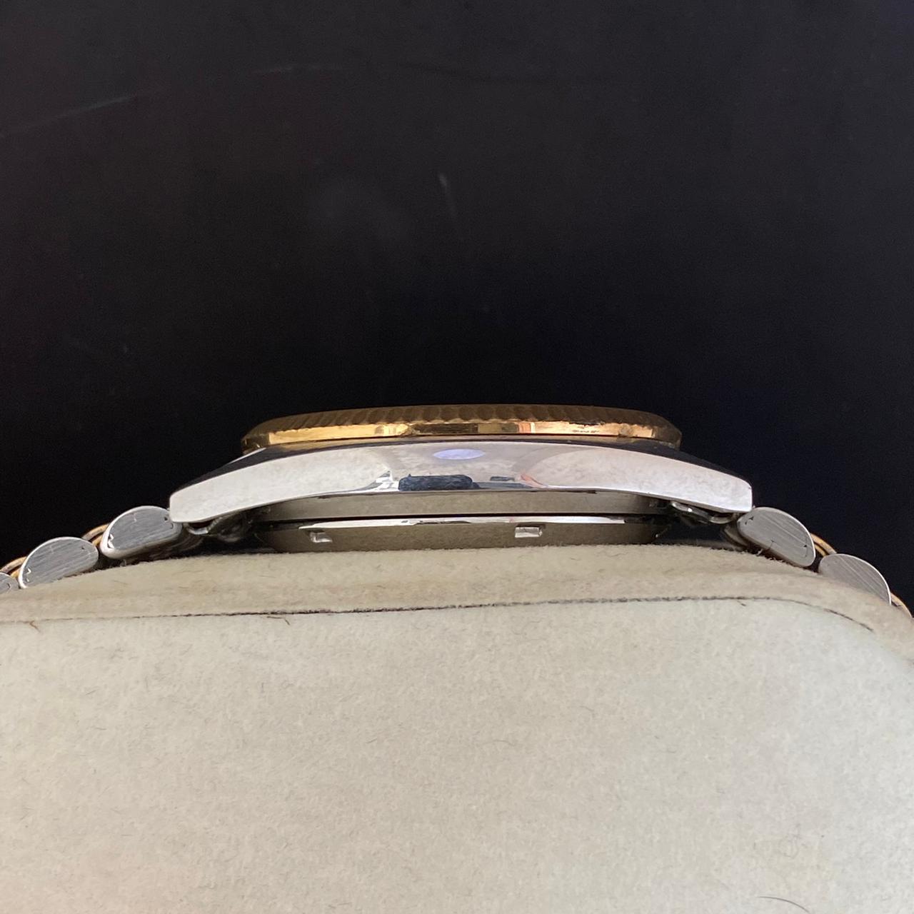 RARE Seiko President SNXJ90 Automatic 7S26-3110 White Dial TwoTone Vintage 1990s