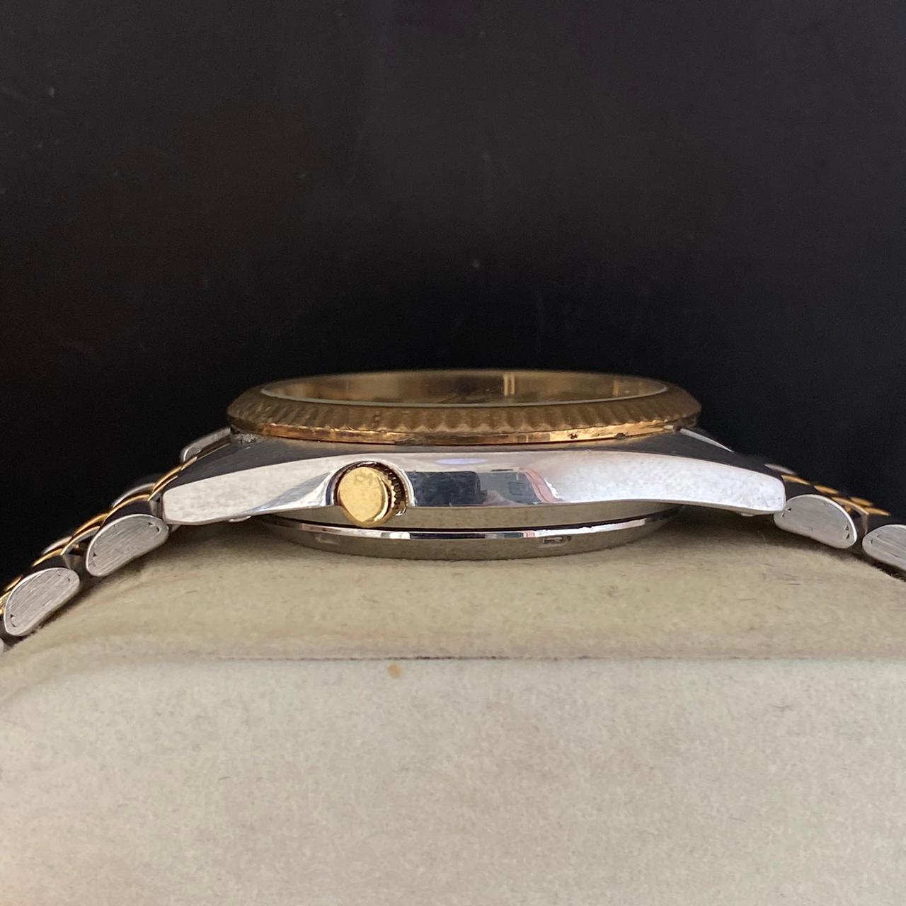 RARE Seiko President SNXJ90 Automatic 7S26-3110 White Dial TwoTone Vintage 1990s