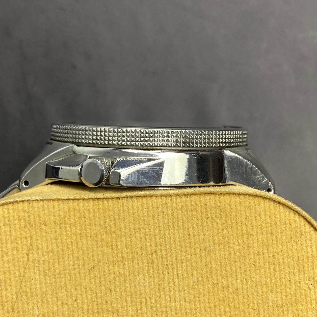 Rare Seiko 5 Sports SKZ209 Automatic Atlas Map Meter Land Shark Blue Dial Watch