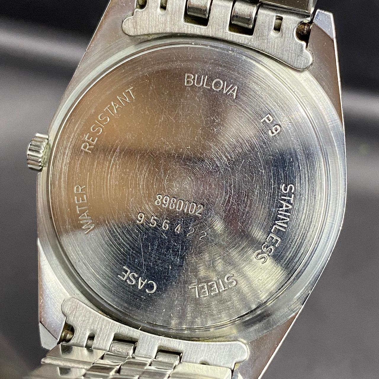 RARE Bulova President Super Seville DayDate Silver Dial Quartz Baton Swiss Watch