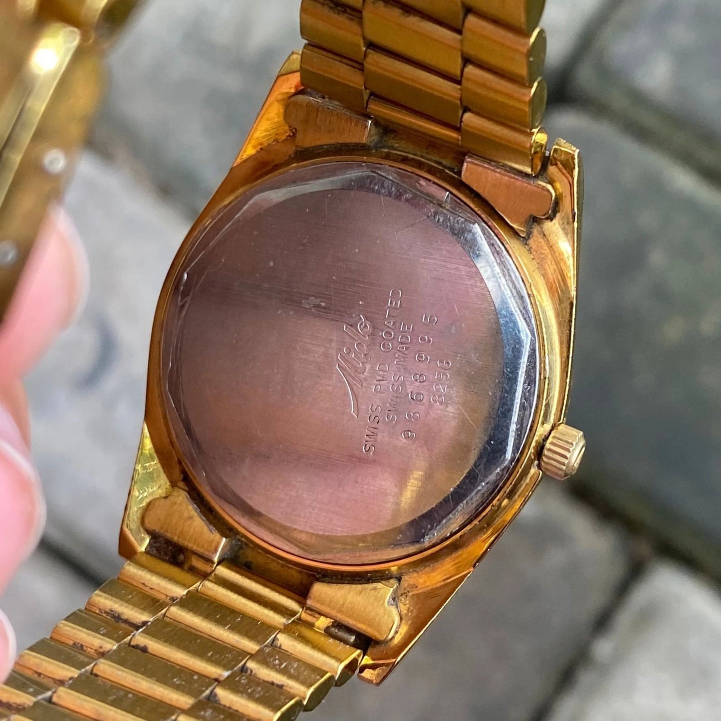 Rare Mido President Datoday Quartz Ocean Star DayDate Gold Diamond Vintage Watch