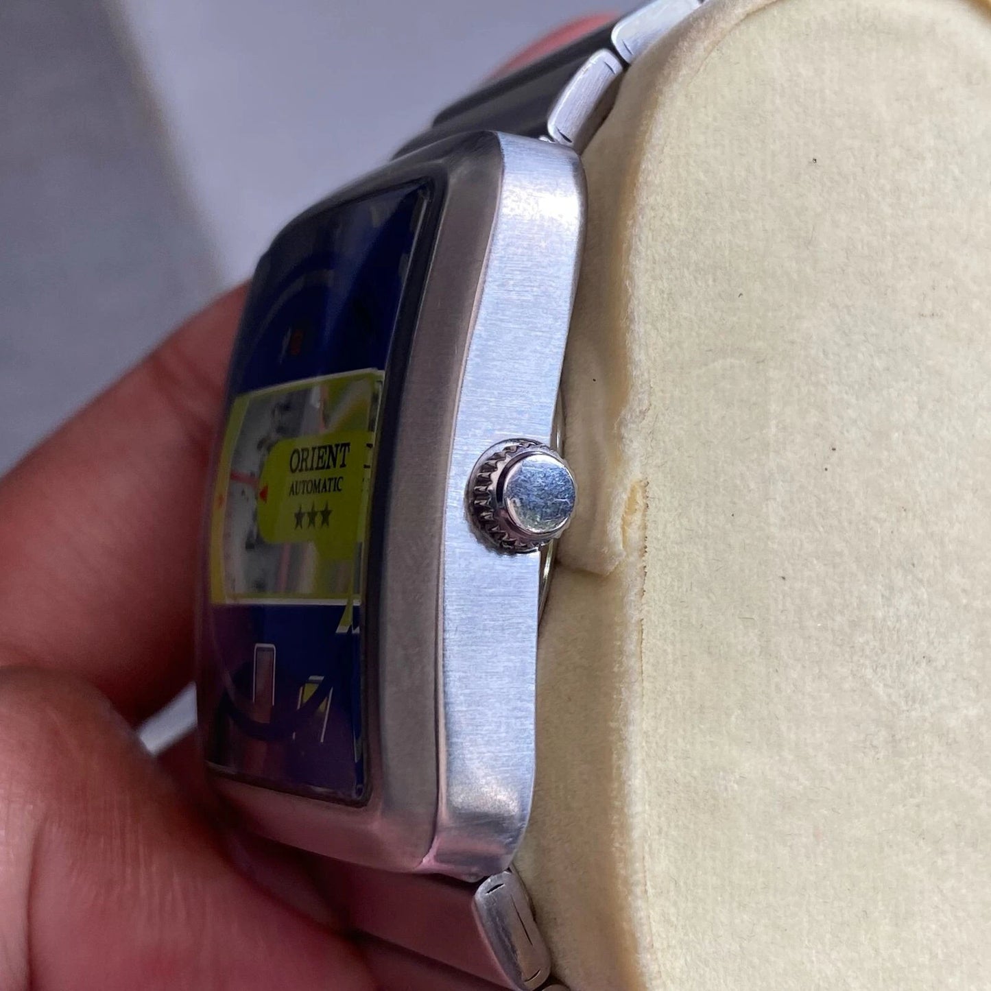 RARE Orient Jump Hour Big Size Automatic ERAM-C0 CA Blue Dial Jumping Hour Watch
