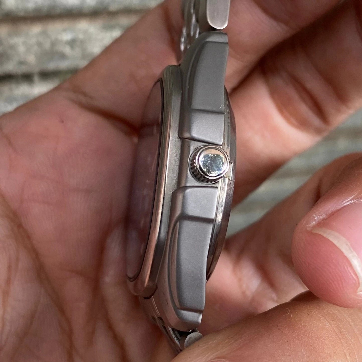 RARE Seiko 5 Superior SKZ091 Titanium Square Blue Dial-