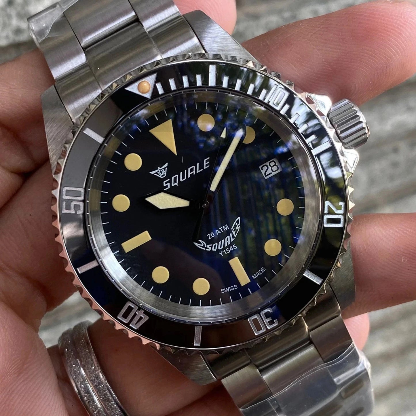 RARE SQUALE 20 Atmos Ceramic Bezel Automatic ETA Swiss NOS