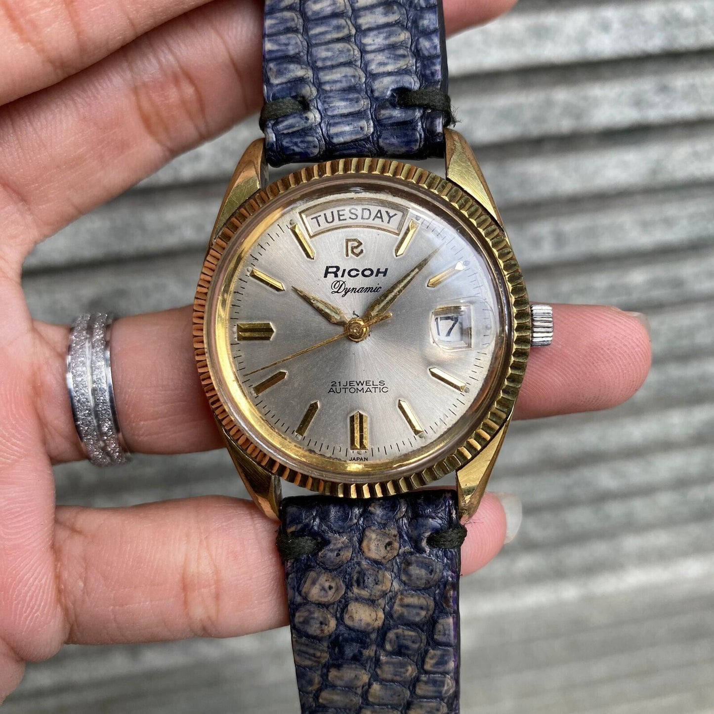 RARE Ricoh President Dynamic Automatic 21 Jewels Day Date Vintage Men Watch