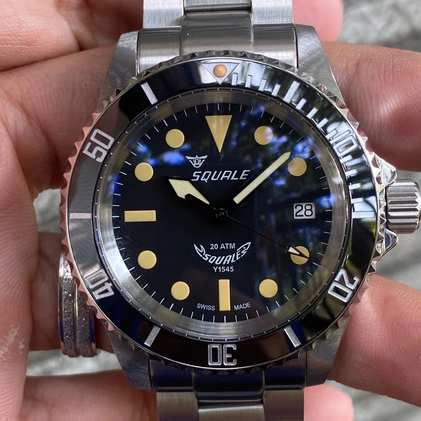 RARE SQUALE 20 Atmos Ceramic Bezel Automatic ETA Swiss NOS