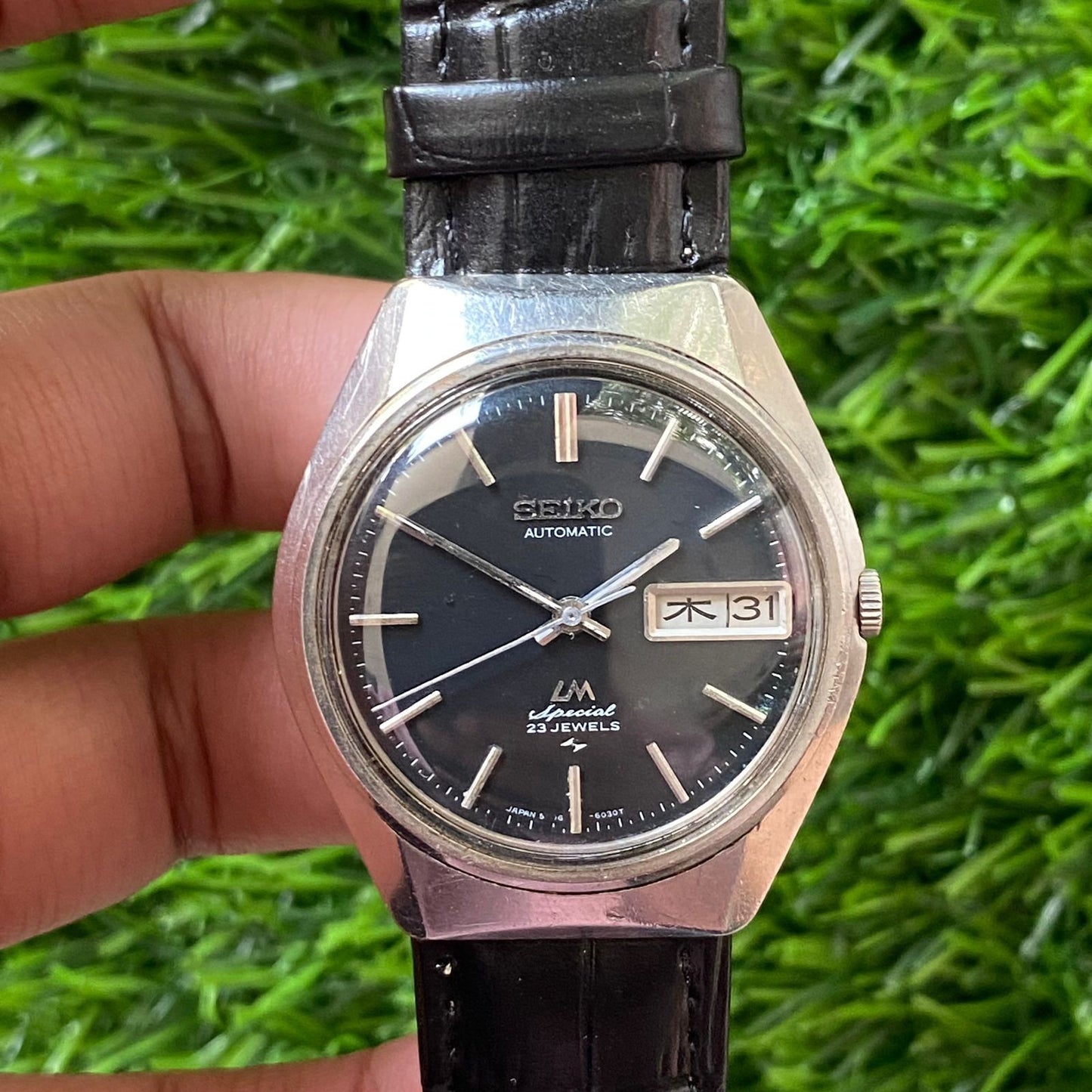 Rare Seiko LM Special Automatic Black Dial 23 Jewels JDM Vintage Watch Boy Size