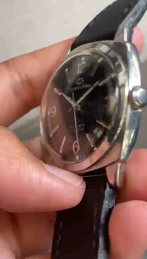 Rare Orient Star Explorer Automatic Date Black Dial Cushion Watch Vintage Men