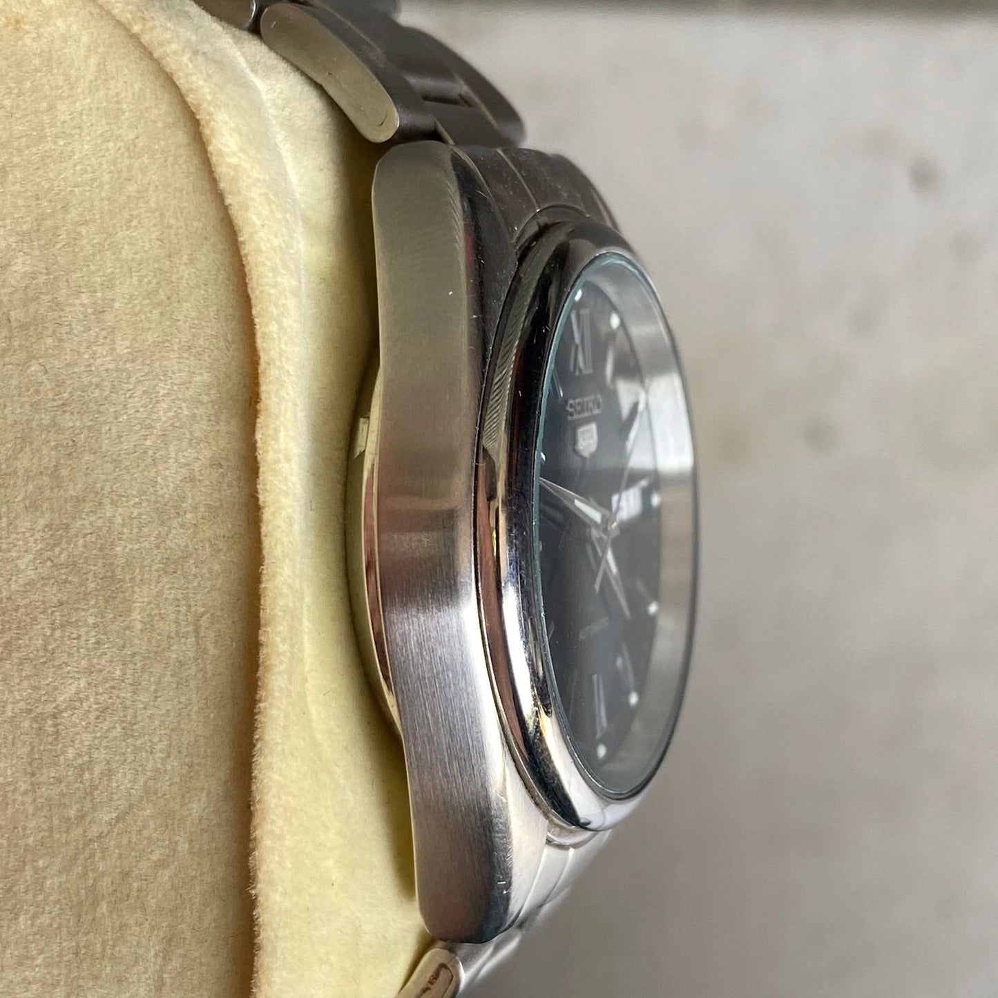 RARE Seiko 5 SNXA21 Automatic 7S26-0430 Green Jade Dial Roman Vintage Watch Men