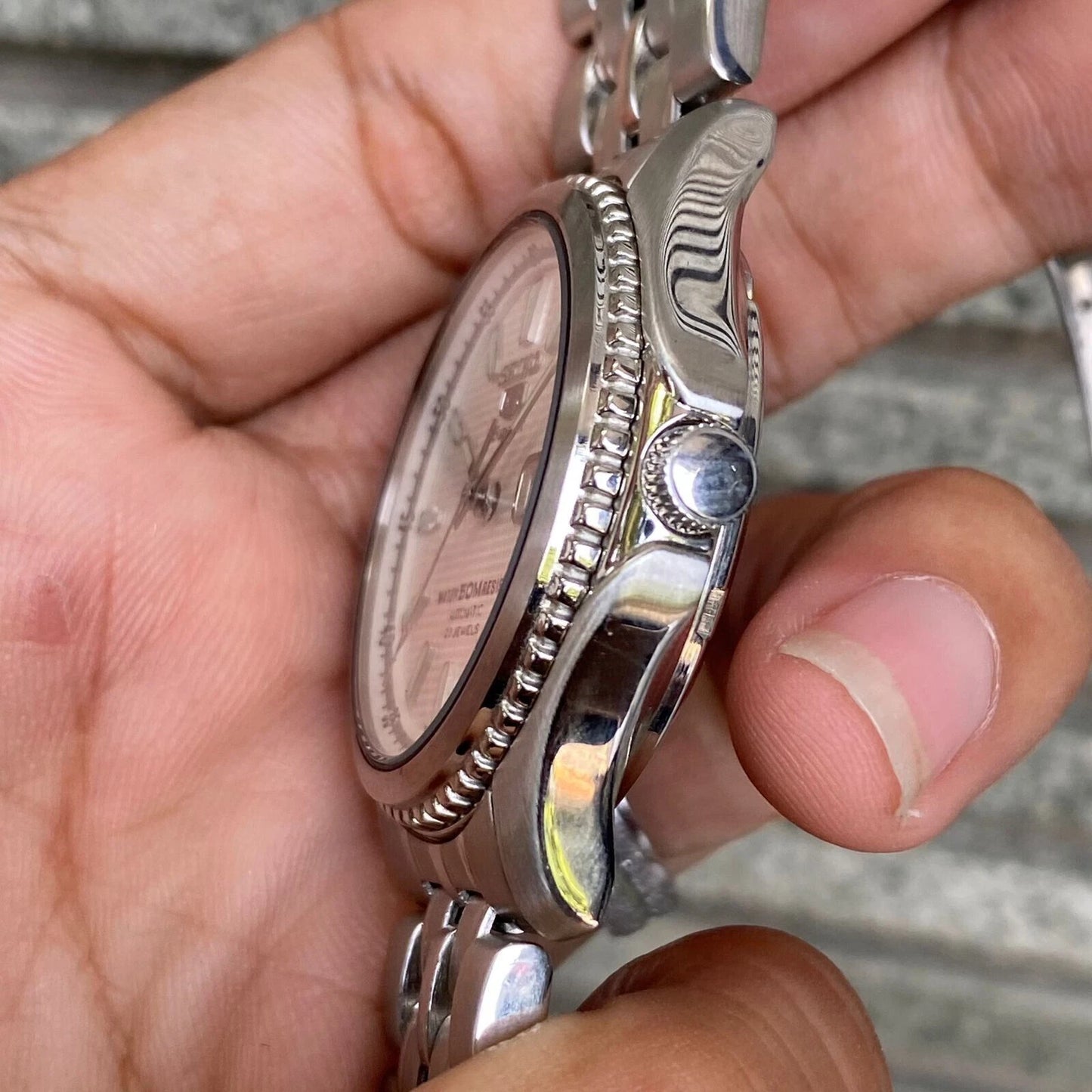 RARE Seiko 5 Superior SKZ047 Texture Dial Automatic 7S36 Vintage Watch