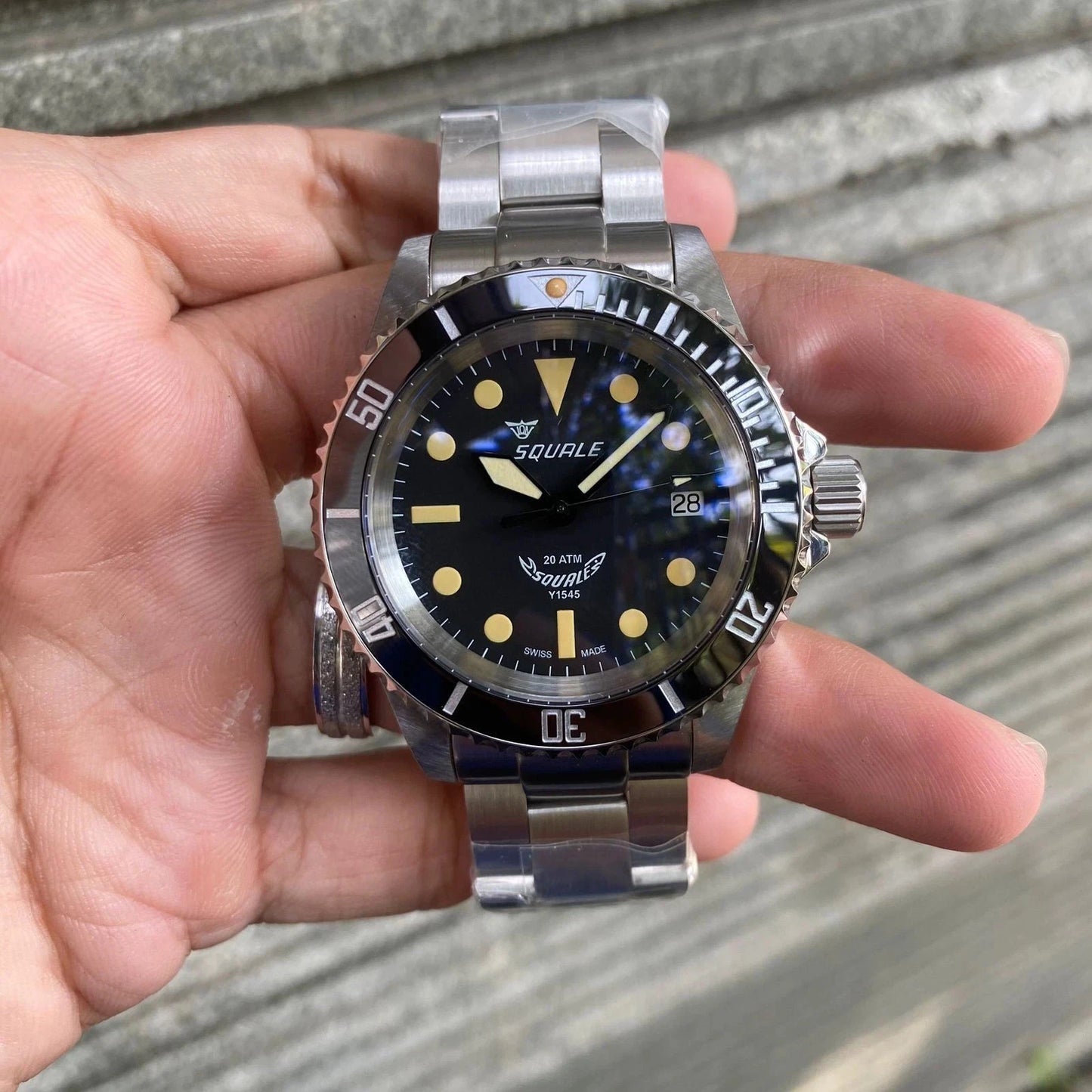 RARE SQUALE 20 Atmos Ceramic Bezel Automatic ETA Swiss NOS