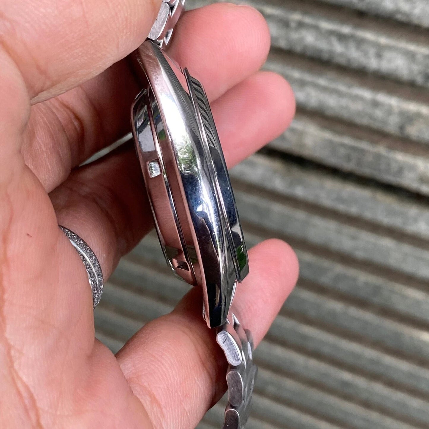 RARE Seiko 5 SNXS73 Day Date Silver Dial Automatic 7s26-0480 Vintage Men Watch