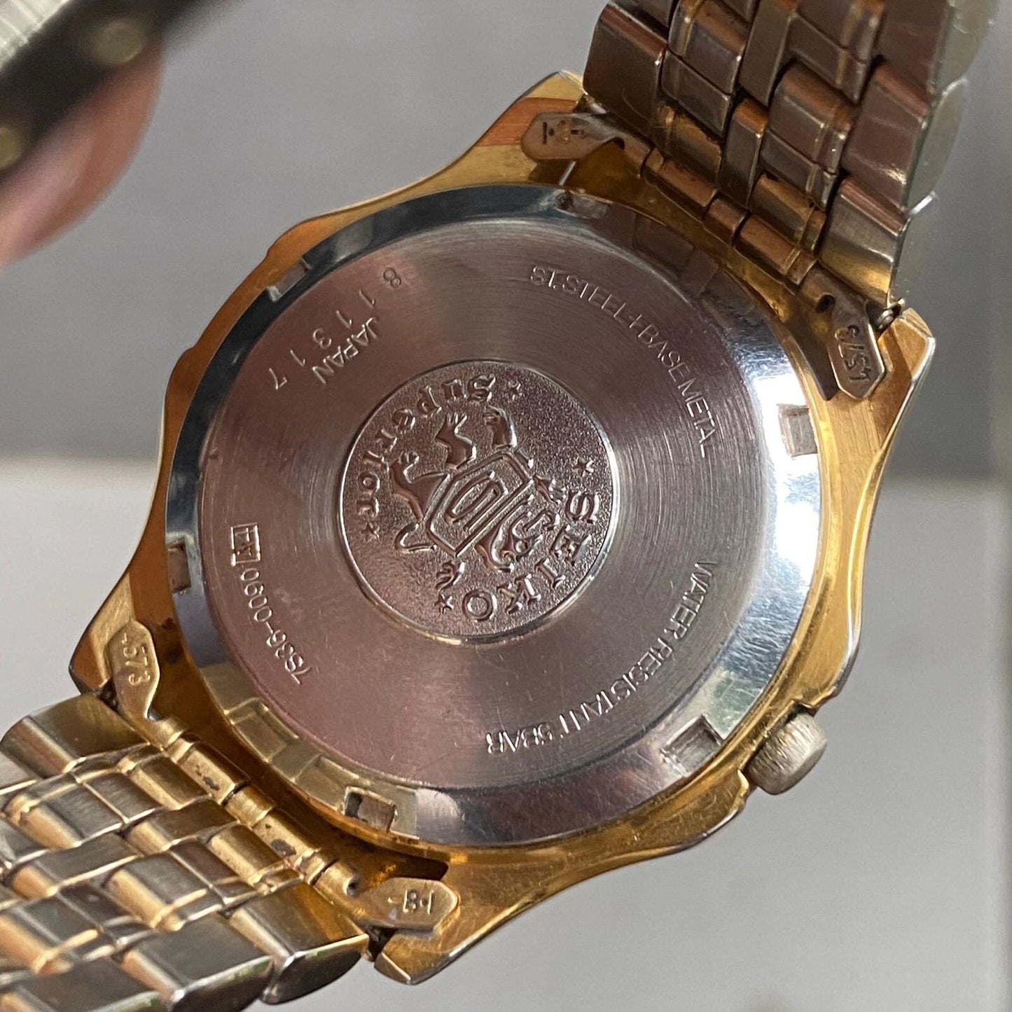 Rare Seiko 5 Superior Automatic Gold Pattern Dial 7S26 Day Date Vintage Watch