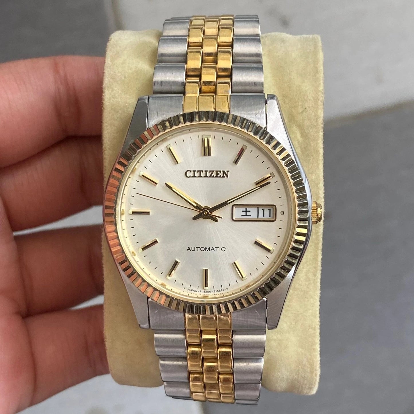 Rare Citizen president Day Date Automatic Two Tone White Dial Vintage Watch JDM
