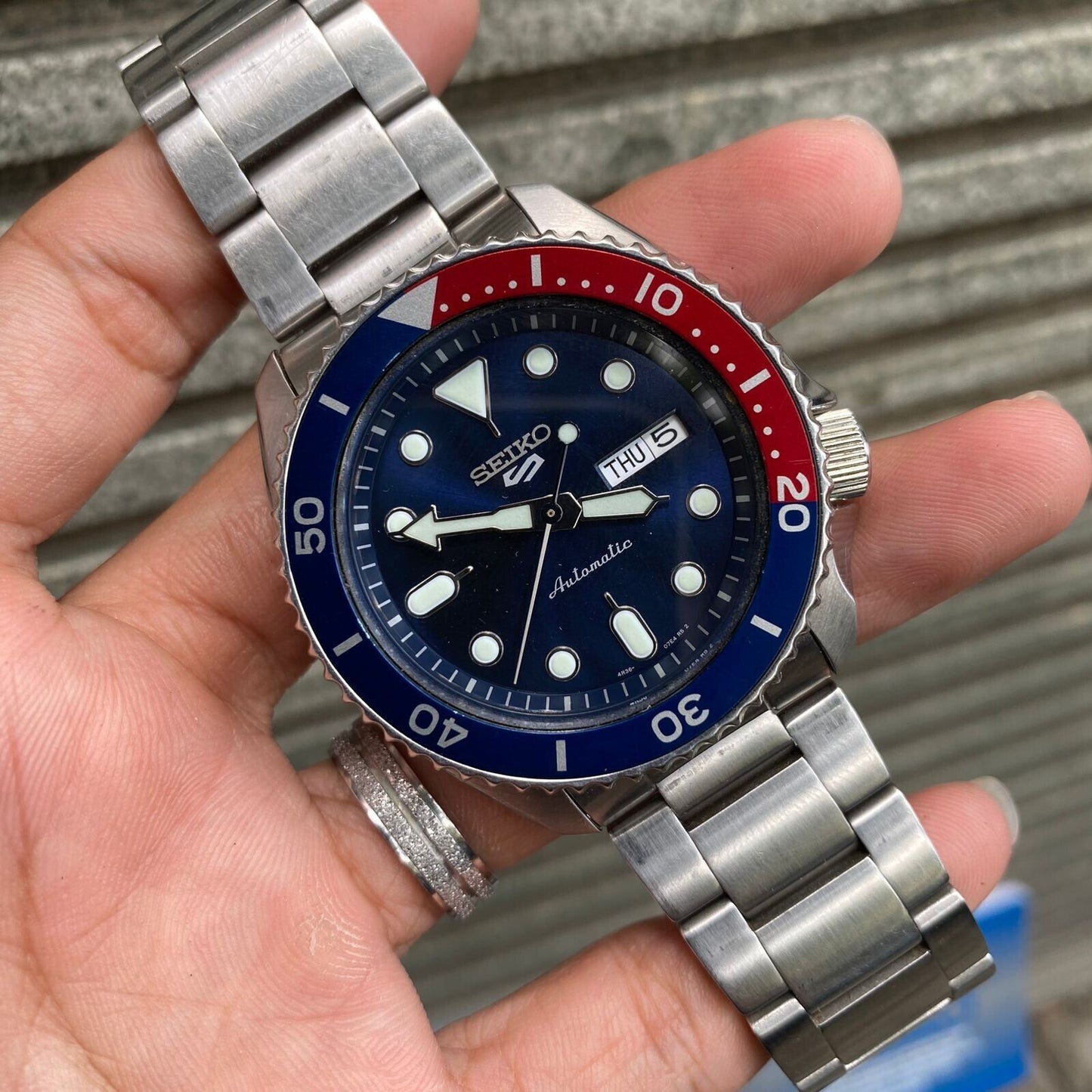 RARE Seiko SRPD53 SKX Automatic 4R36 Pepsi Bezel Blue Dial Diver Men Watch