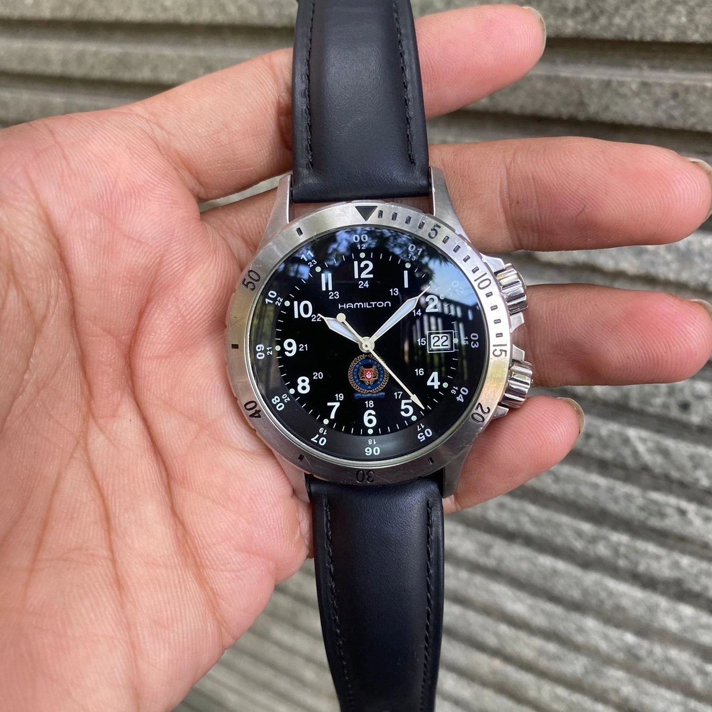 RARE Hamilton SAF Military H744511 Air Force Black Dial Swiss Made Men Watch