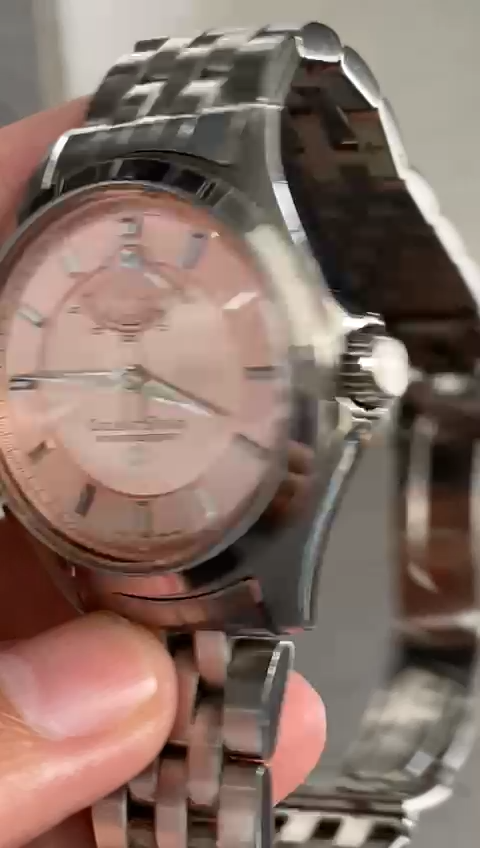 Rare Orient Star Power Reserve Salmon Dial Automatic EW01-00 Vintage Watch Men
