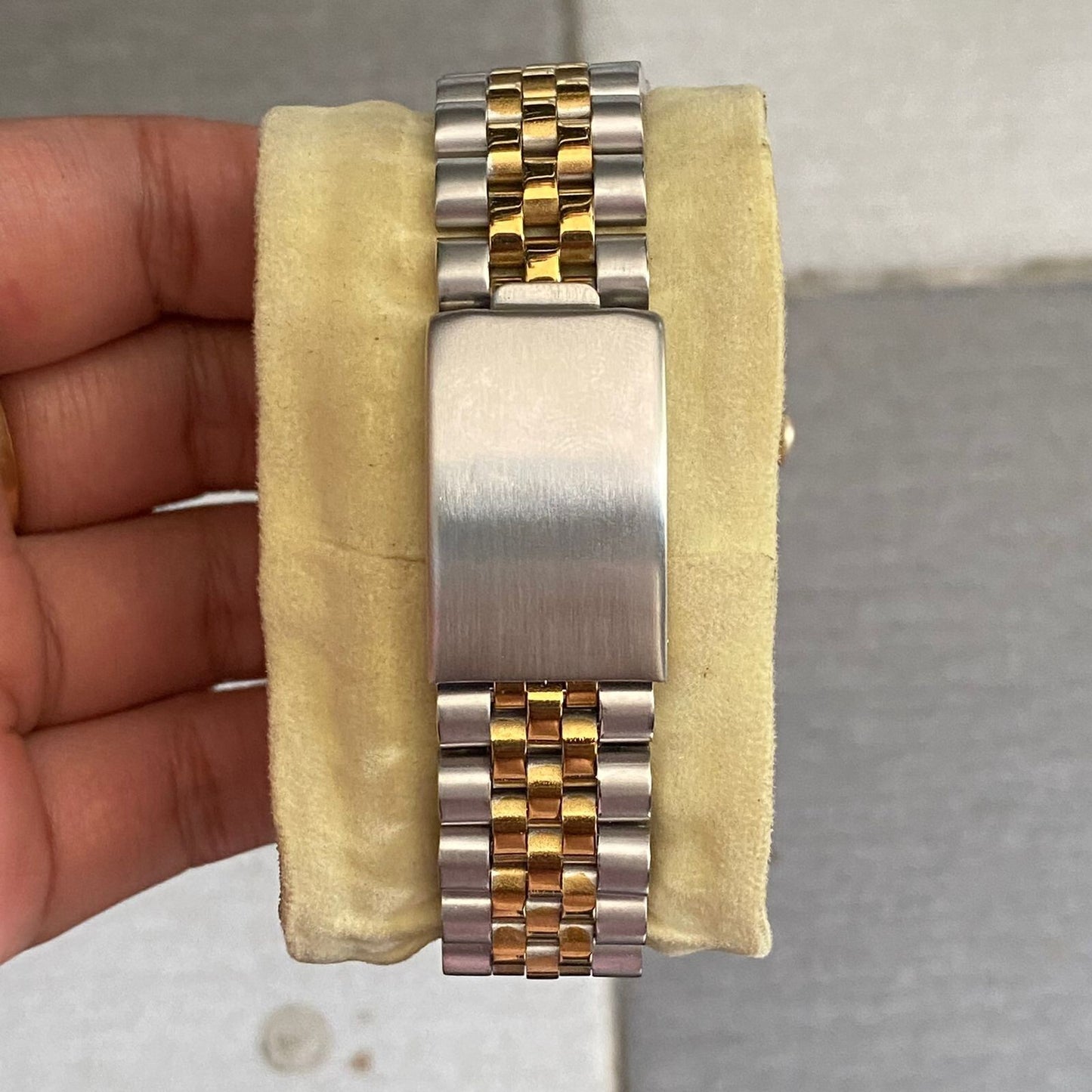 Rare Ricoh Autojust President Automatic DayDate Gold Dial Two Tone Vintage Watch