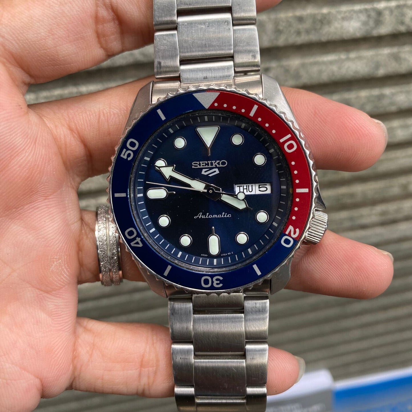 RARE Seiko SRPD53 SKX Automatic 4R36 Pepsi Bezel Blue Dial Diver Men Watch