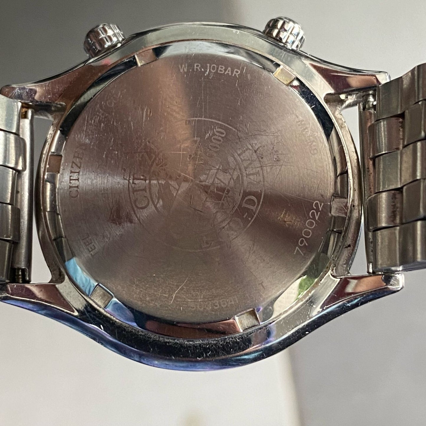Rare Citizen WhiteHawk Eco Drive BJ9121-57A World Time Solar Vintage Men Watch