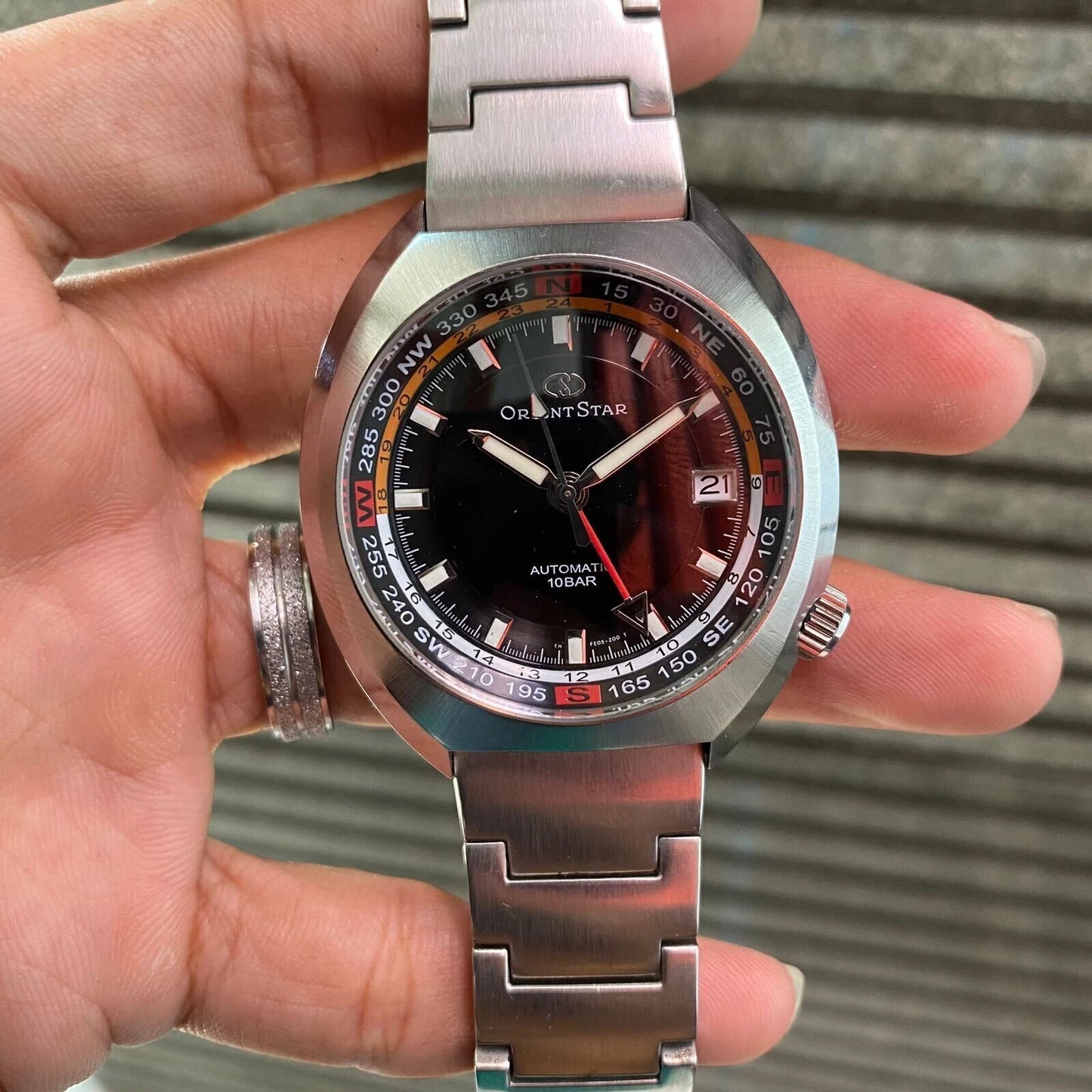 RARE Orient Star GMT WZ0091FE Automatic Date Black Dial Men Watch Vintage