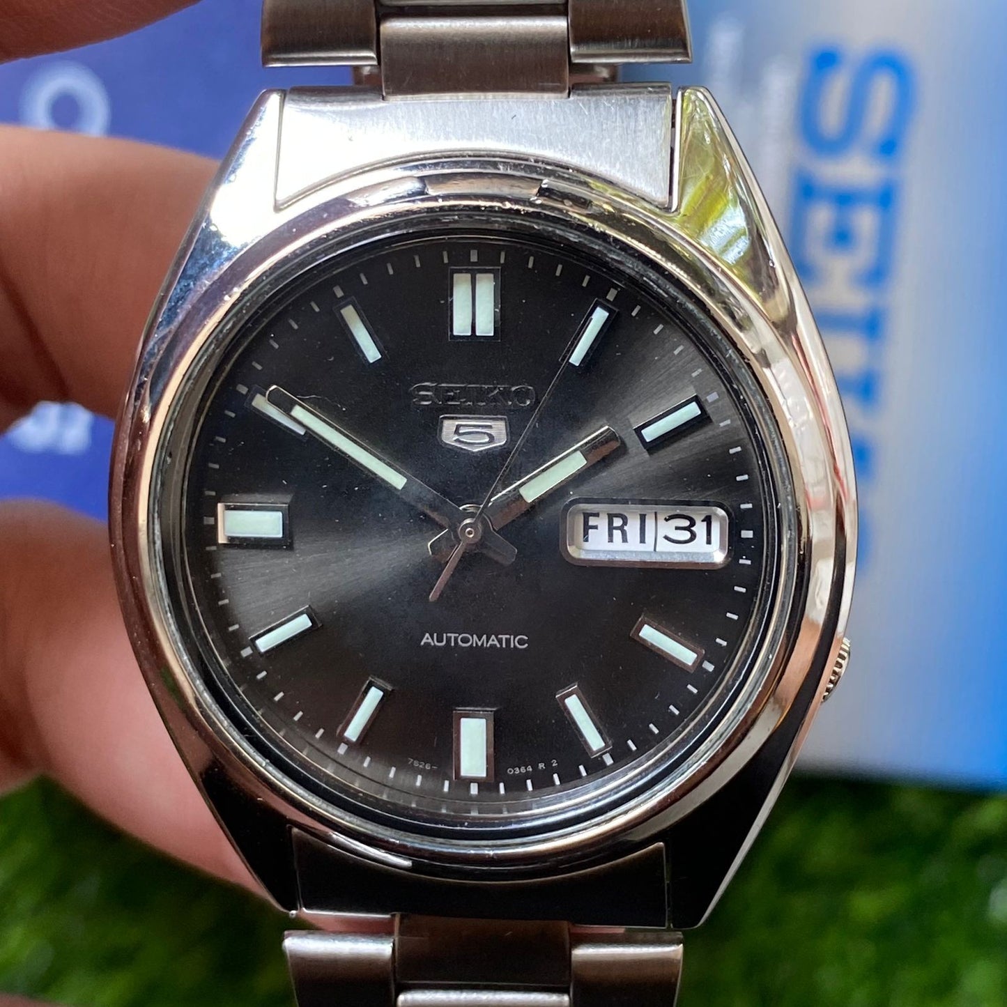 Rare Seiko 5 SNXS79 Automatic 7S26-0480 Black Dial Dress Watch Classic Men
