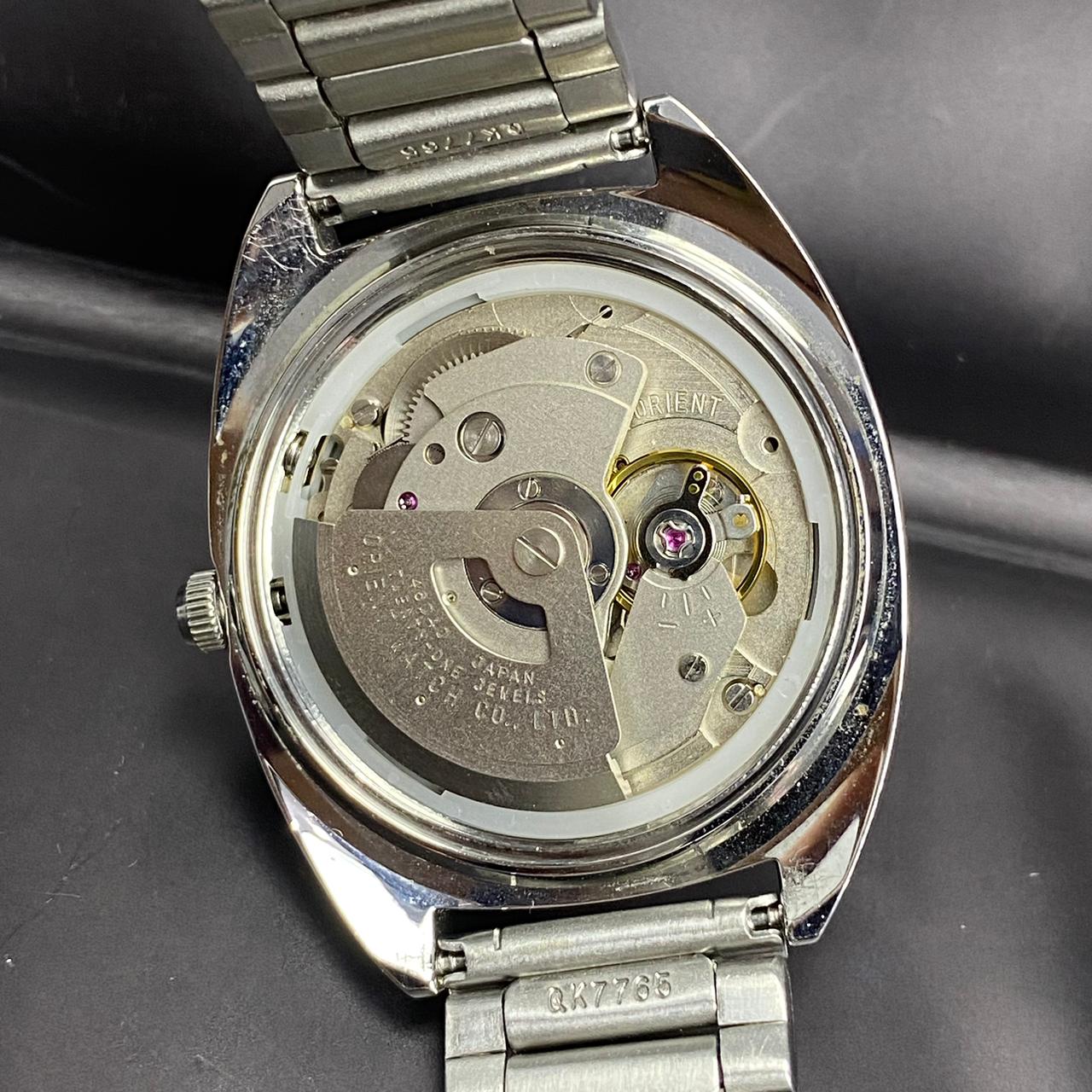 Rare Orient Multi year Calender Automatic EU04-00 Salmon Rainbow Dial Watch Men