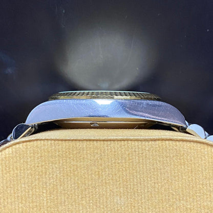 Rare Bulova Super Seville Calender Automatic Date Two Tone Gold Dial Watch Men