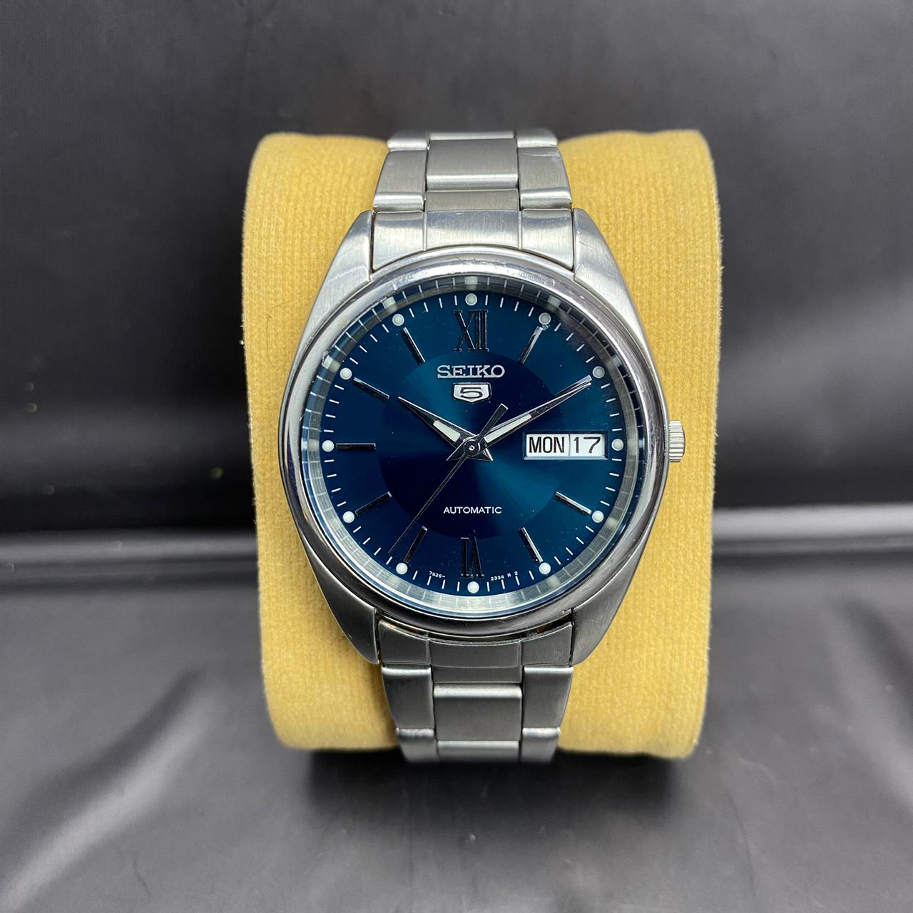 RARE Seiko 5 SNXA21 Jade Green Dial Automatic 7S26-0430 Baton Roman Watch Men