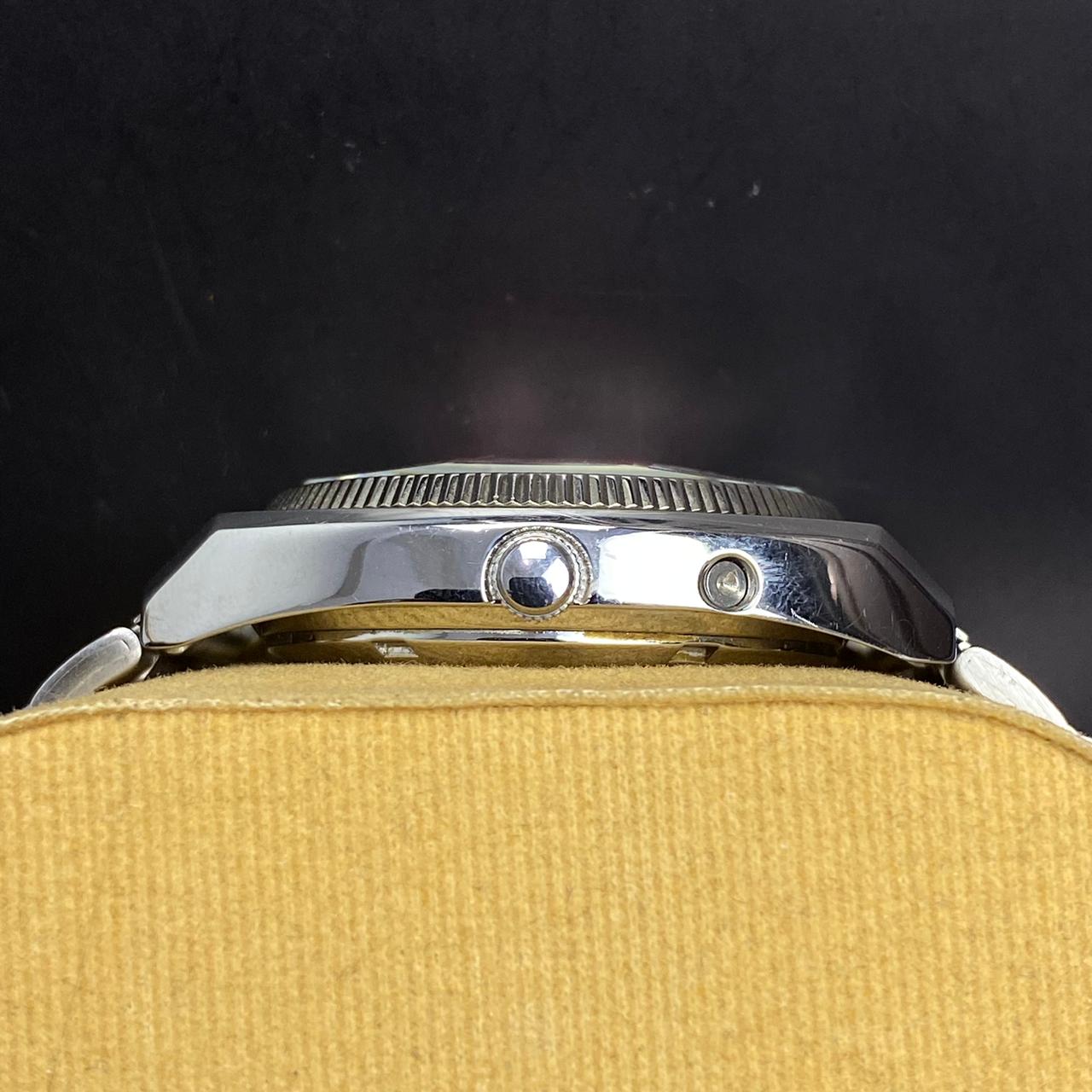 Rare Orient Multi year Calender Automatic EU04-00 Salmon Rainbow Dial Watch Men