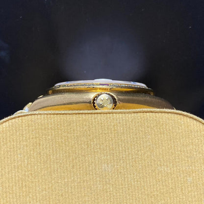 Rare Blansacar President Gold Dial Automatic 2834-8233 ETA Swiss Diamond Watch