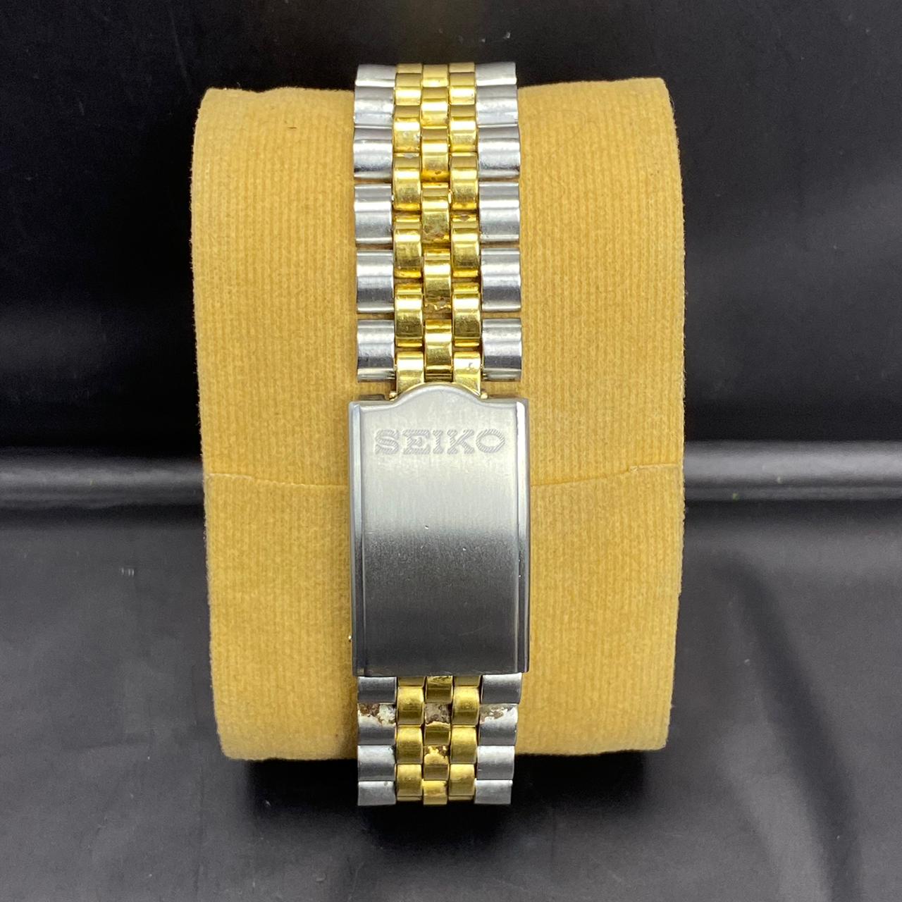 RARE Seiko President SNXJ90 Automatic 7S26-0500 White Dial TwoTone Vintage Watch