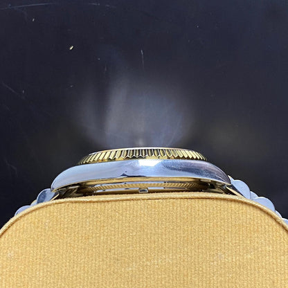 RARE Orient President Automatic EV0J-B0-B White Dial Diamond TwoTone 1990s Watch