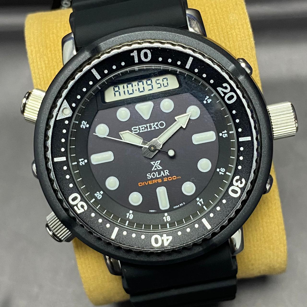 Brand New Seiko Prospex SNJ025P1 Arnie Solar Baselworld 2019 ANADIGI Black Dial