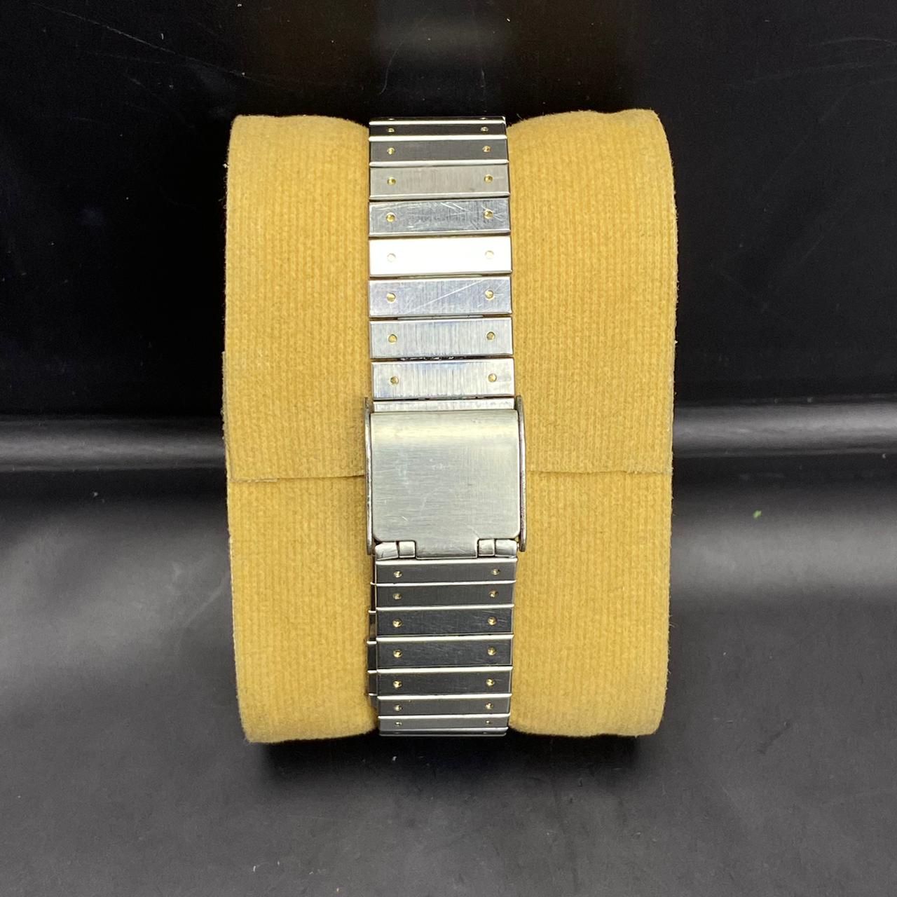 Rare Seiko Chronos Quartz 7731-5130 Square Silver Oak Style 1985s Vintage Watch