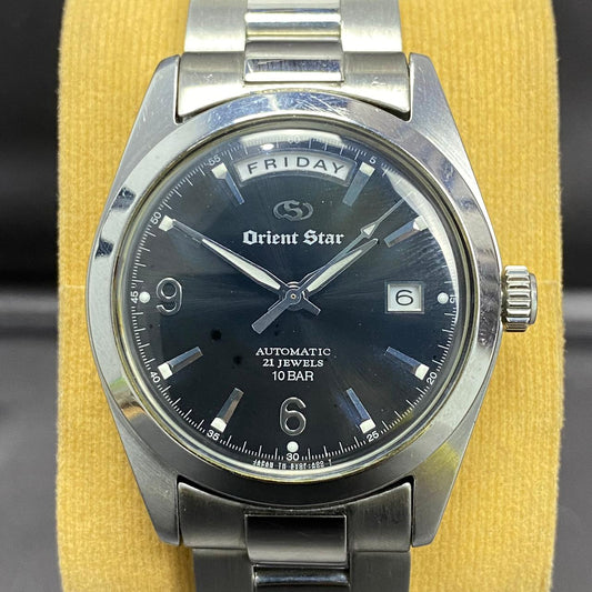 RARE Orient Star President Automatic 440356 Black Dial Day Date 1995s Watch Men