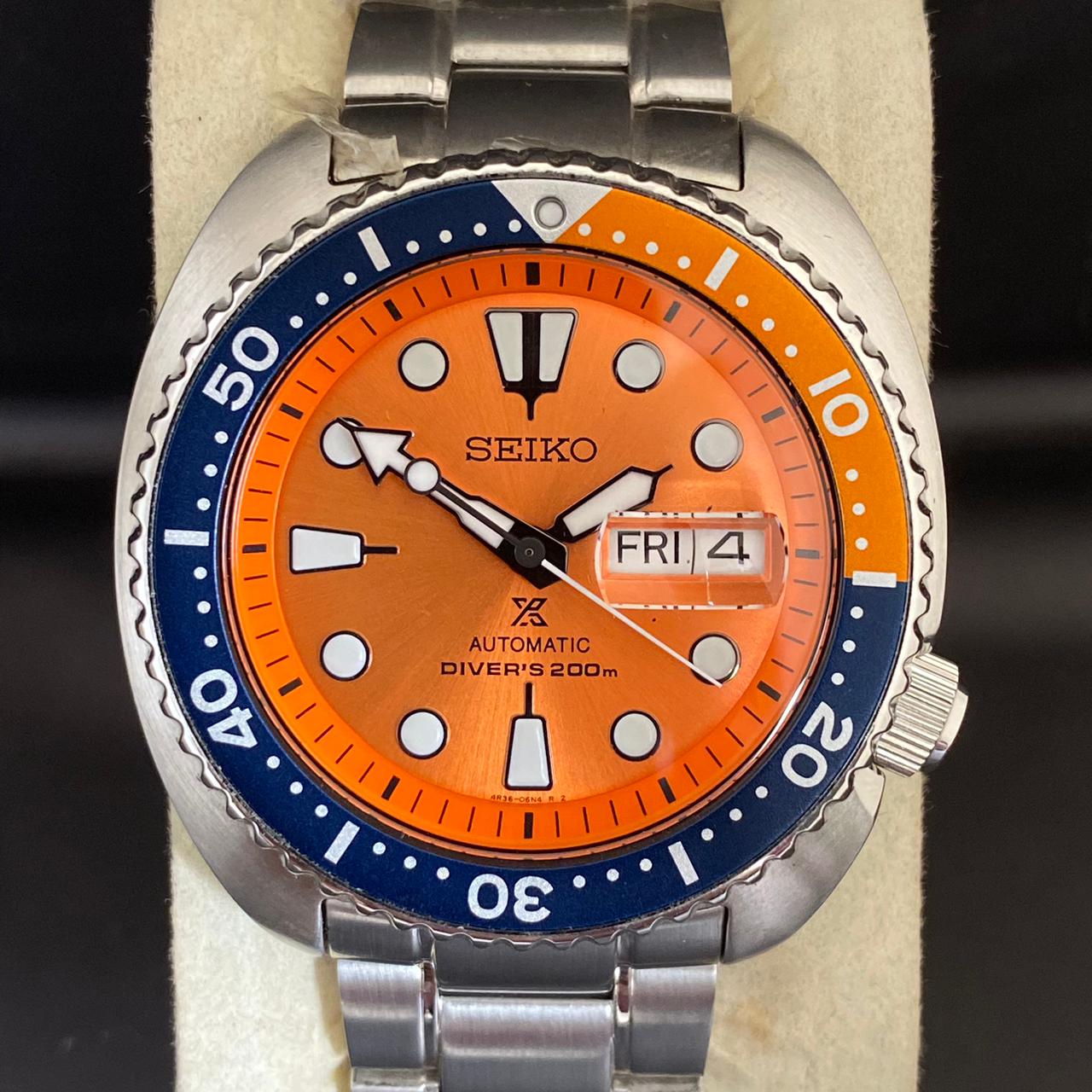 RARE Seiko Prospex SRPC95K1 Diver Orange Turtle Asia Limited Edition Watch NOS