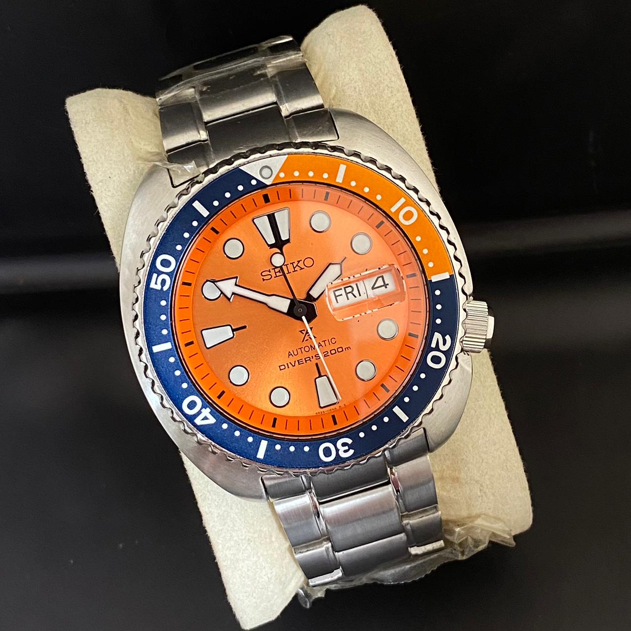RARE Seiko Prospex SRPC95K1 Diver Orange Turtle Asia Limited Edition Watch NOS