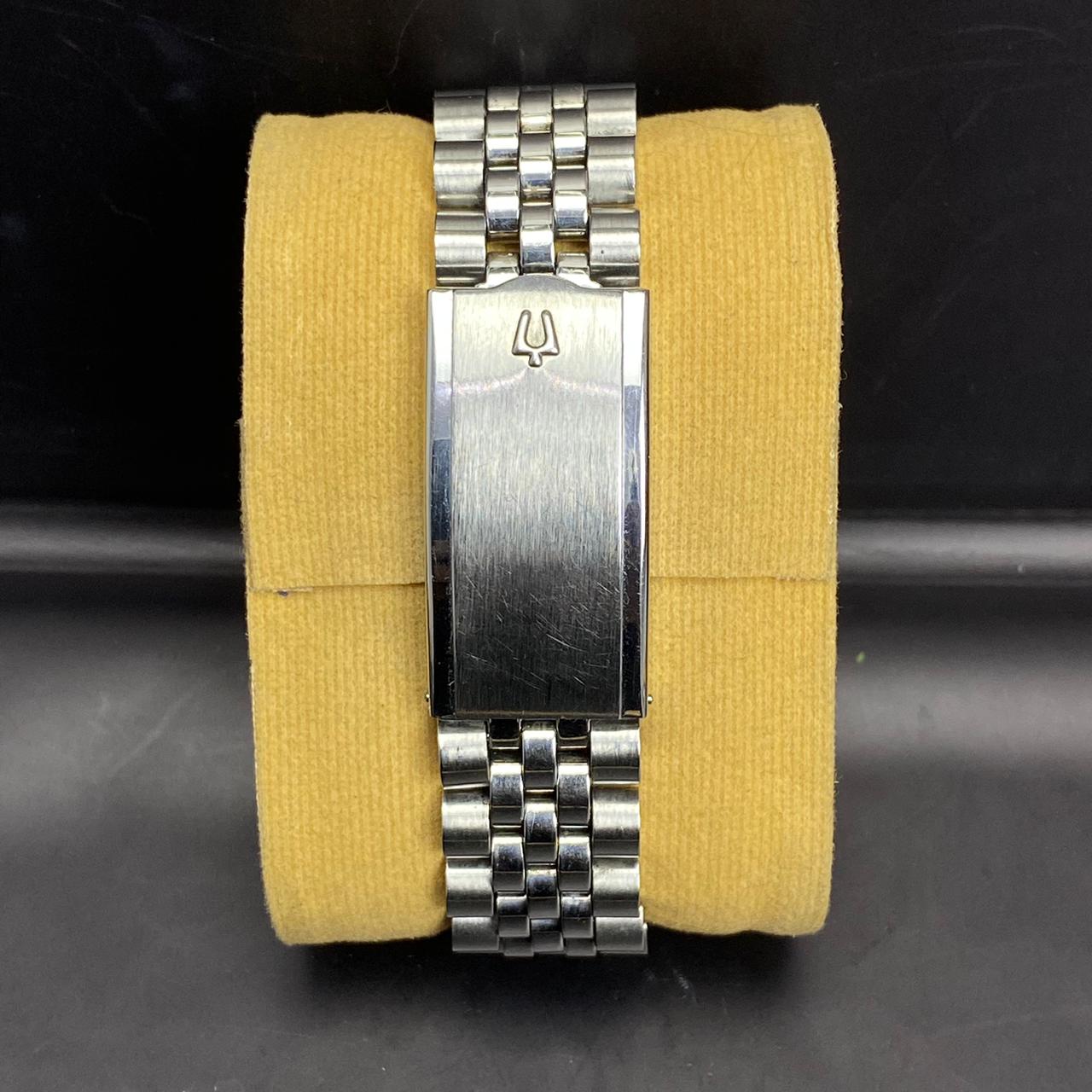 RARE Bulova President Super Seville DayDate Silver Dial Quartz Baton Swiss Watch