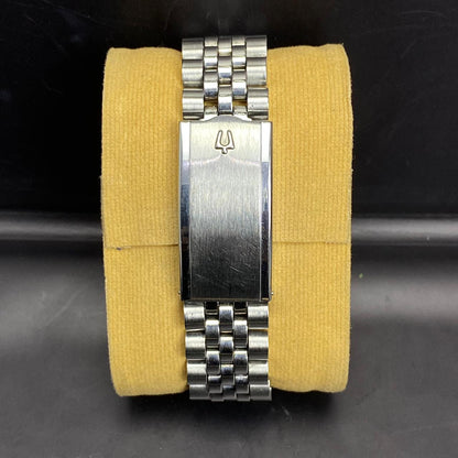 RARE Bulova President Super Seville DayDate Silver Dial Quartz Baton Swiss Watch