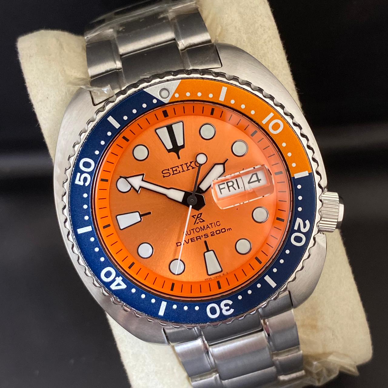 RARE Seiko Prospex SRPC95K1 Diver Orange Turtle Asia Limited Edition Watch NOS