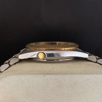 RARE Seiko President SNXJ90 Automatic 7S26-3110 White Dial TwoTone Vintage 1990s