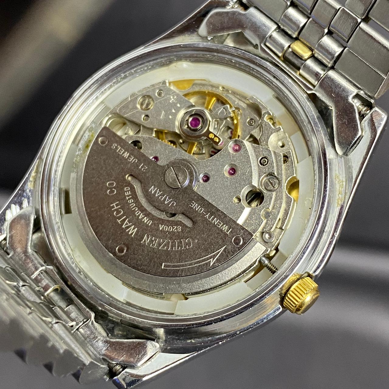 RARE Citizen President Automatic Eagle Gold Dial Day Date Two Tone JDM Watch Men