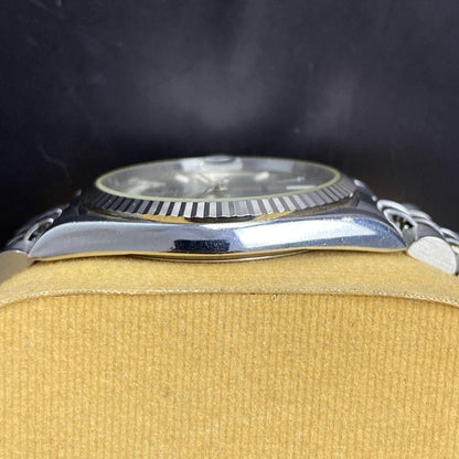 RARE Bulova President Super Seville DayDate Silver Dial Quartz Baton Swiss Watch