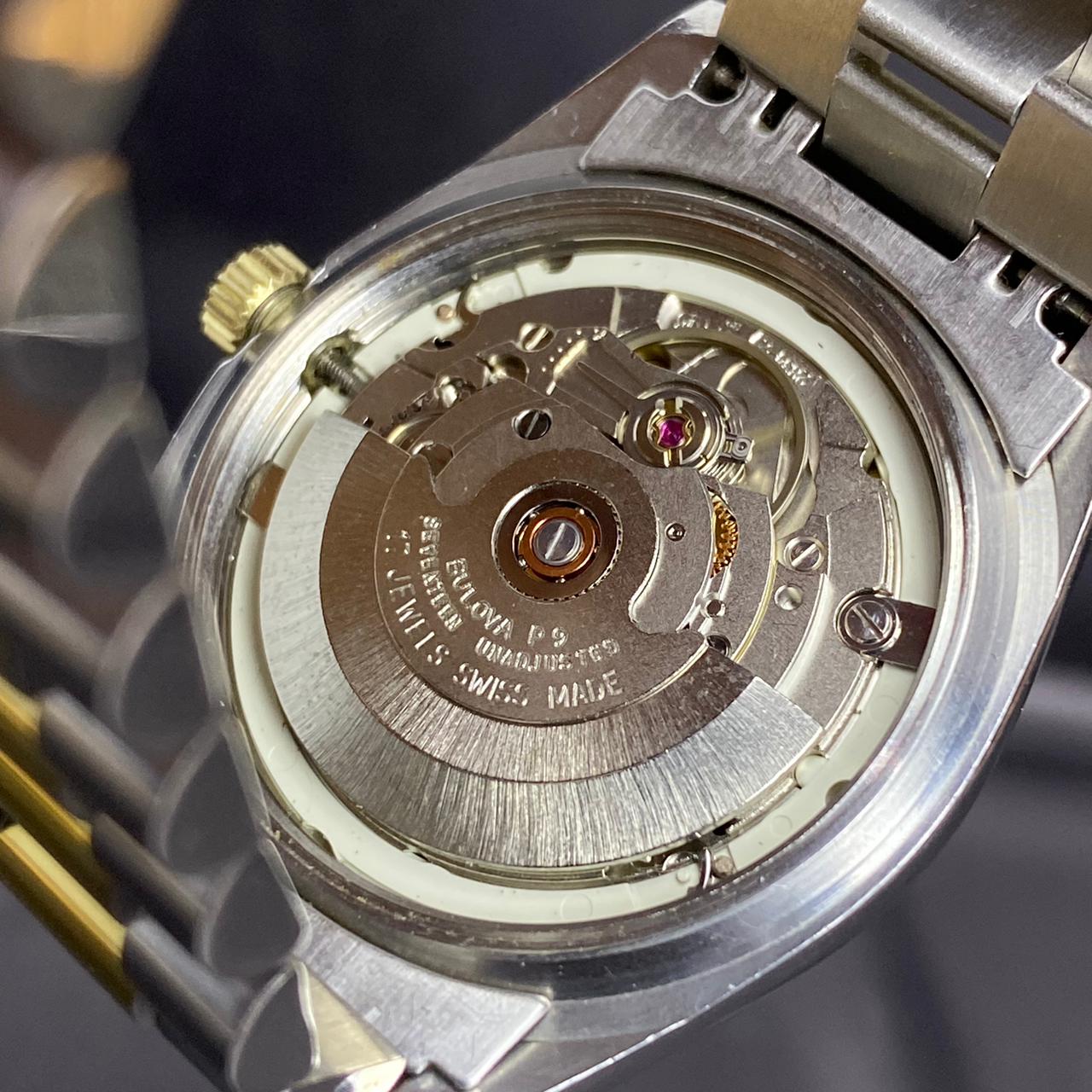 RARE Bulova President Super Seville Two Tone Automatic Gold Vintage Watch Men