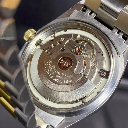 RARE Bulova President Super Seville Two Tone Automatic Gold Vintage Watch Men