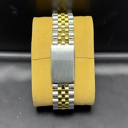 Rare Bulova Super Seville Calender Automatic Date Two Tone Gold Dial Watch Men