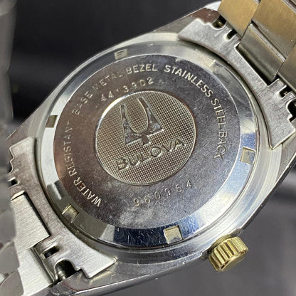 RARE Bulova President Super Seville Two Tone Automatic Gold Vintage Watch Men