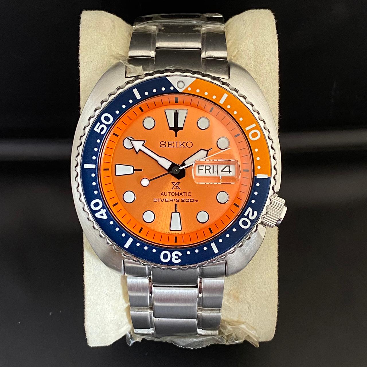 RARE Seiko Prospex SRPC95K1 Diver Orange Turtle Asia Limited Edition Watch NOS